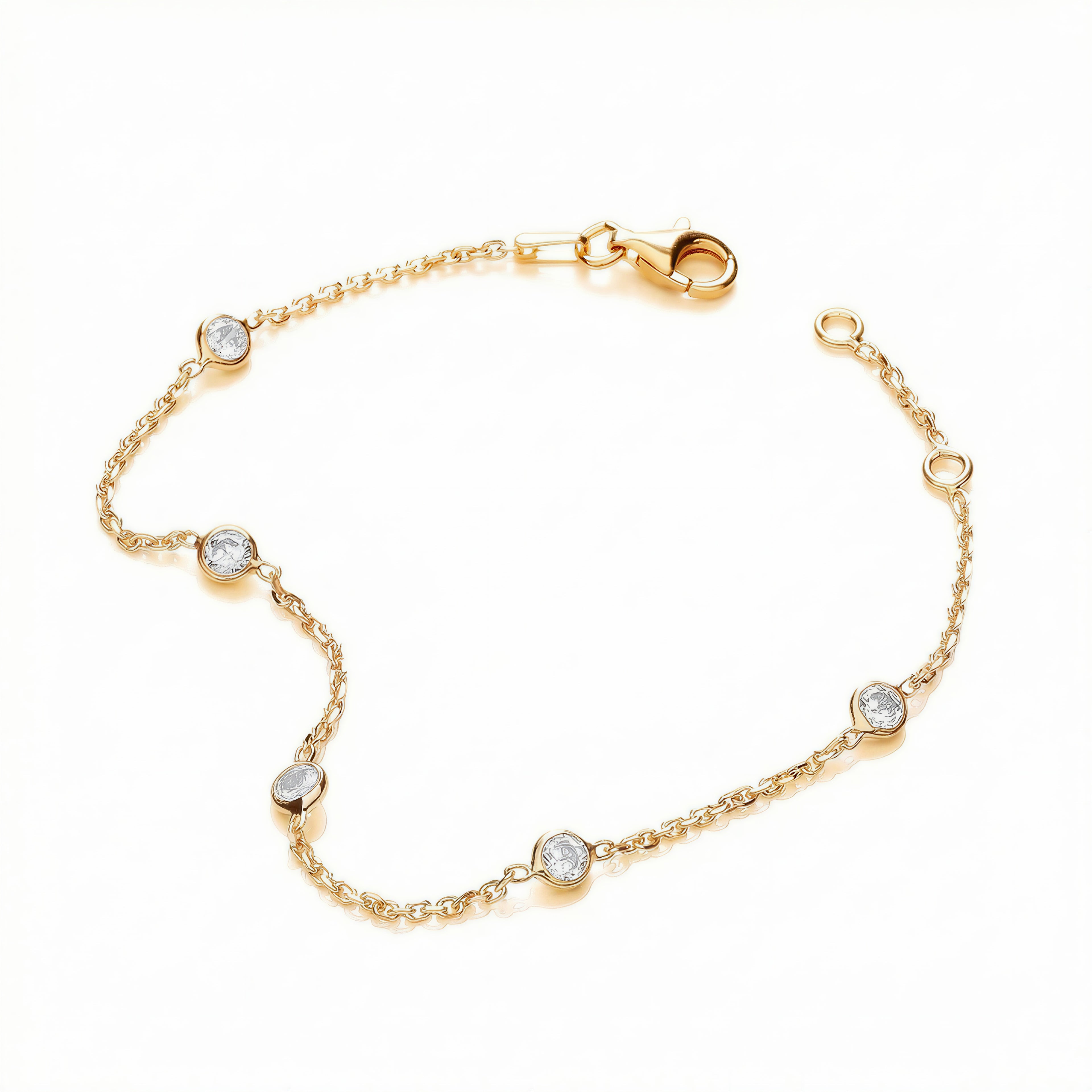 Sleek Crystal Pendant Bracelet
