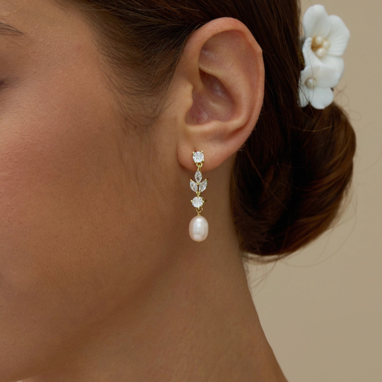 Cascade Diamond Leaf Earrings