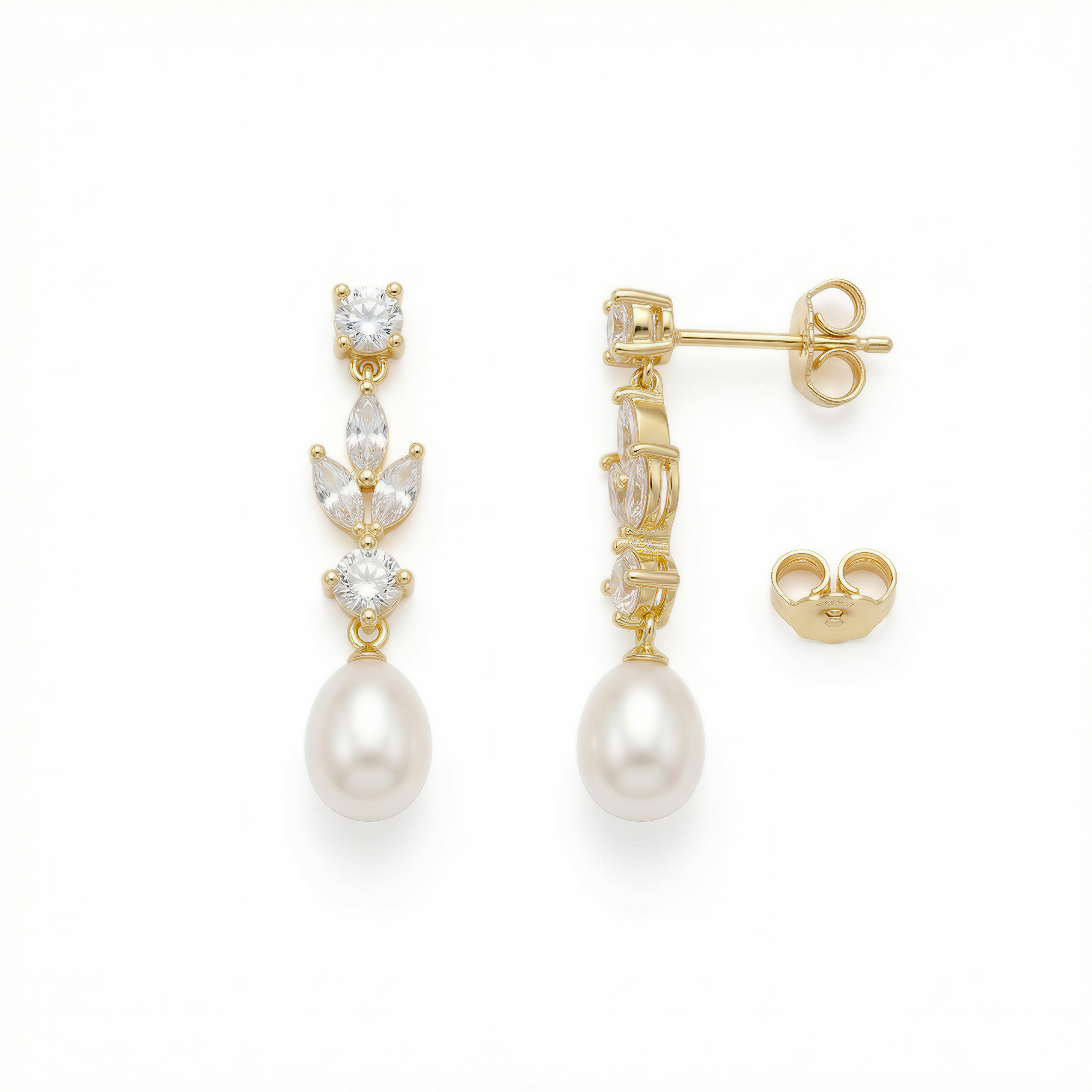 Cascade Diamond Leaf Earrings