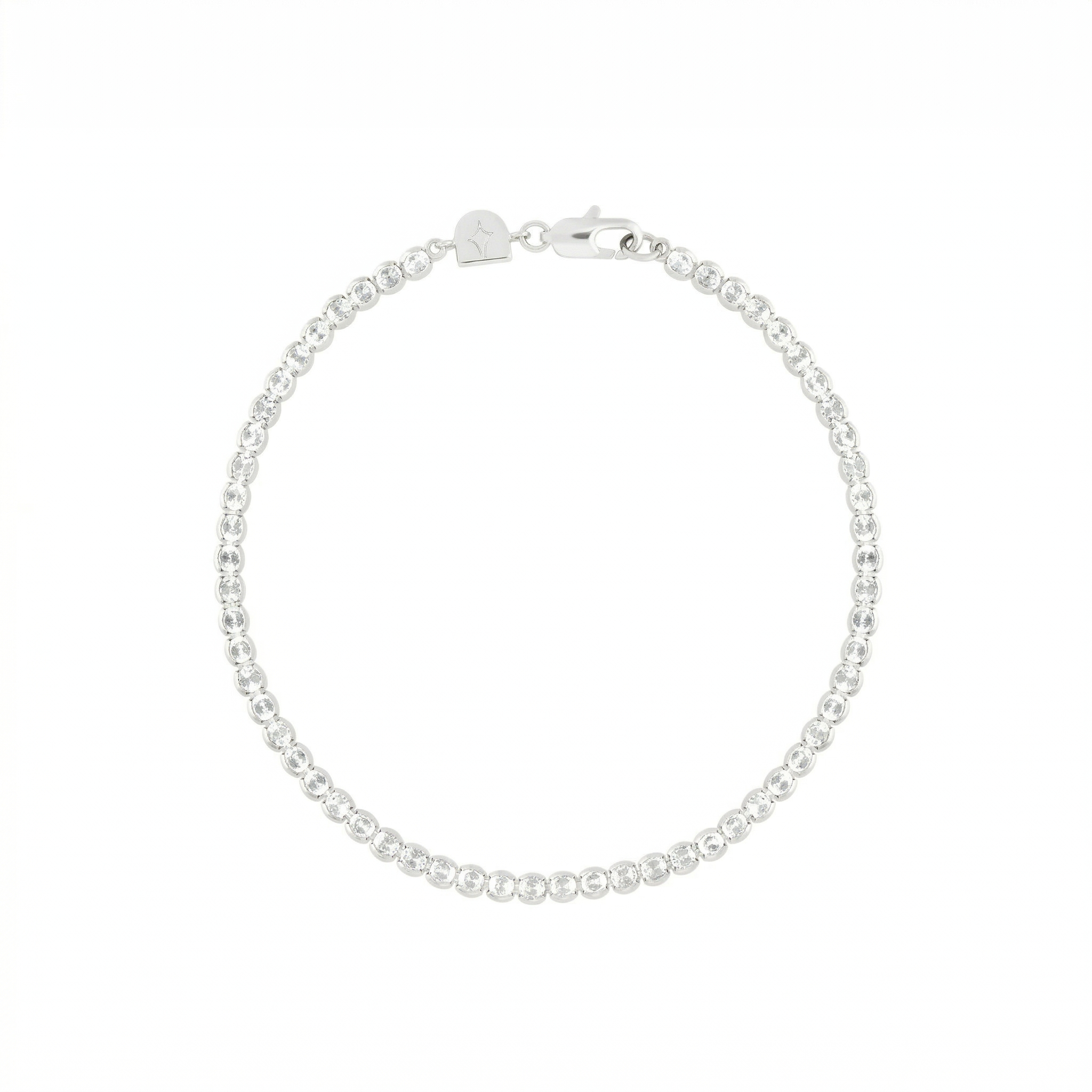 Silver Diamond Tennis Bracelet