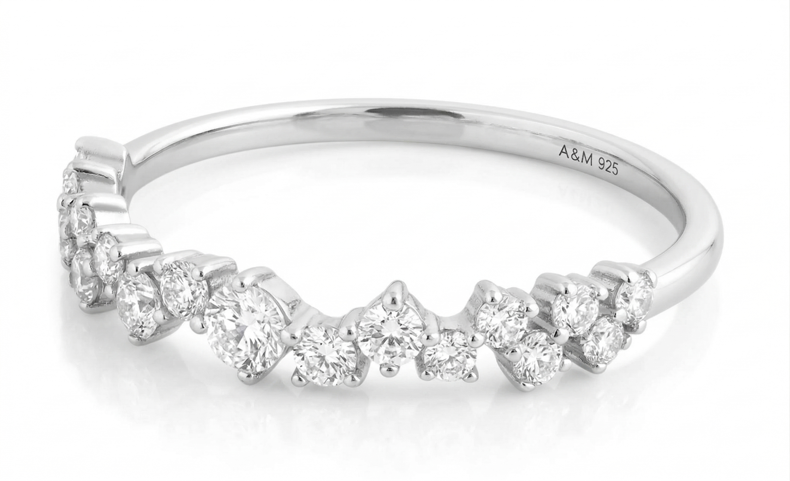 Fragmented Diamond Band Ring