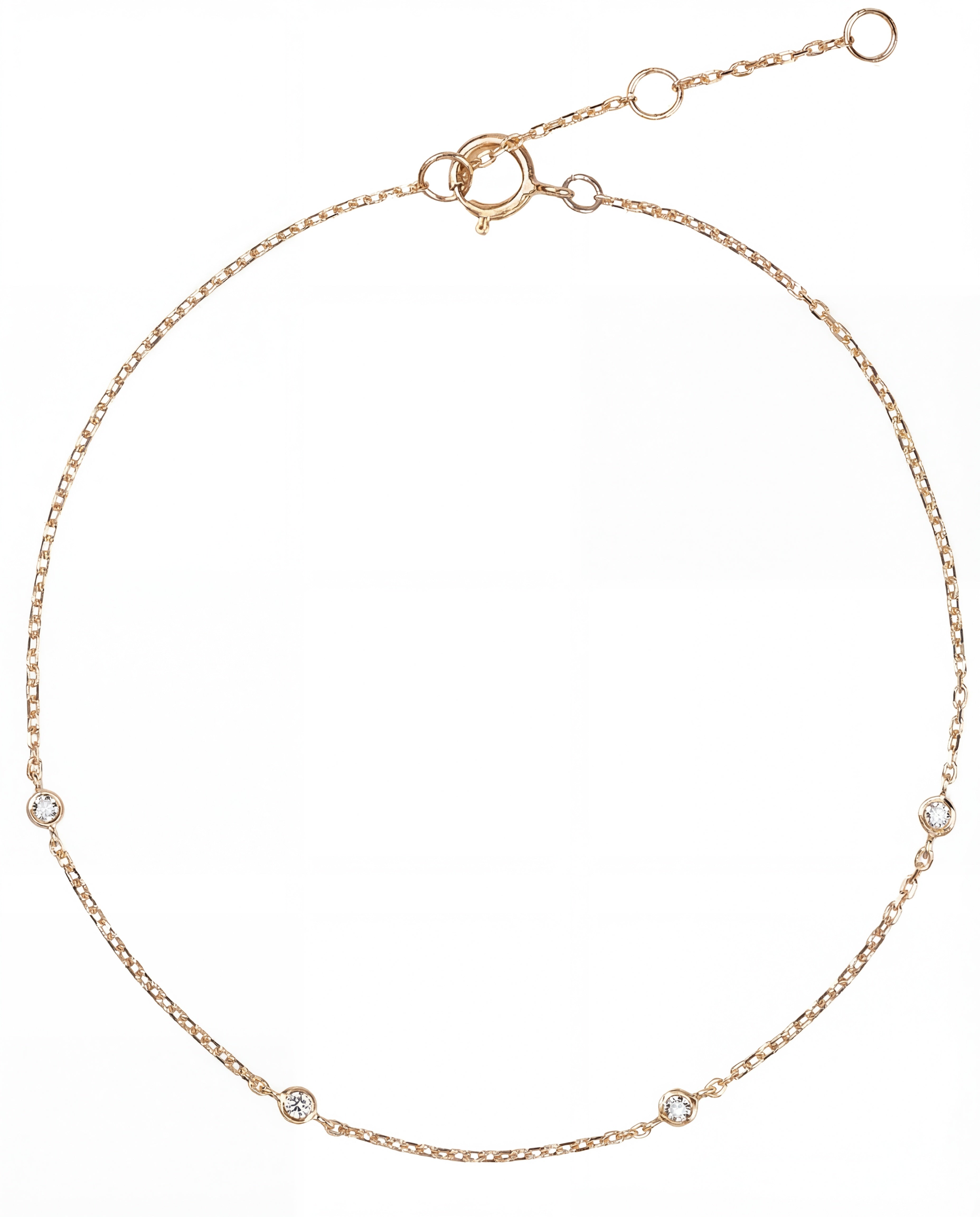 Gold Diamond Pendant Bracelet